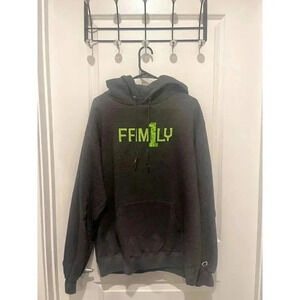 Champion Men's/ Unisex "Family" Hoodie Sweatshirt Authentic Pullover Thick Gray
